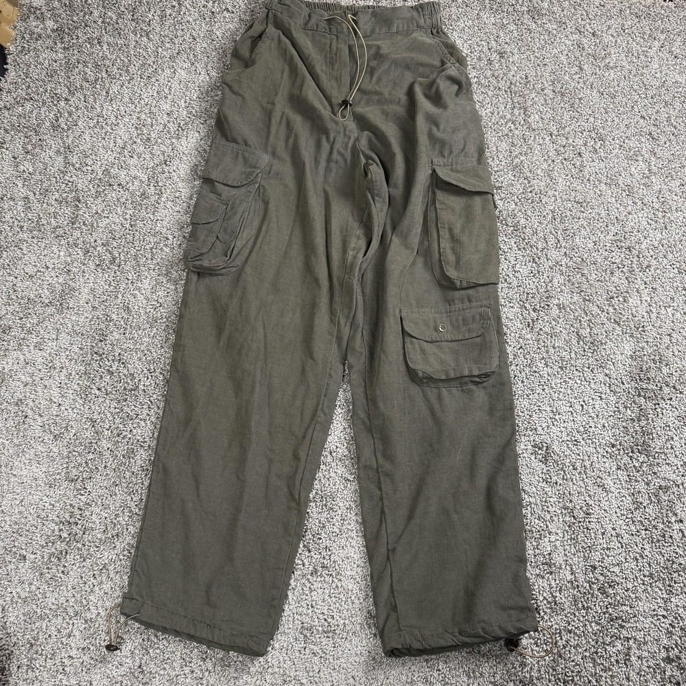 Womens Cargo Pants Small Utility Hiking Gorpcore Granola Elastic Waist Pockets‎